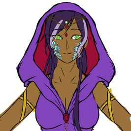 Theme: Naga, neon blue/purple, Indian cultural inspiration